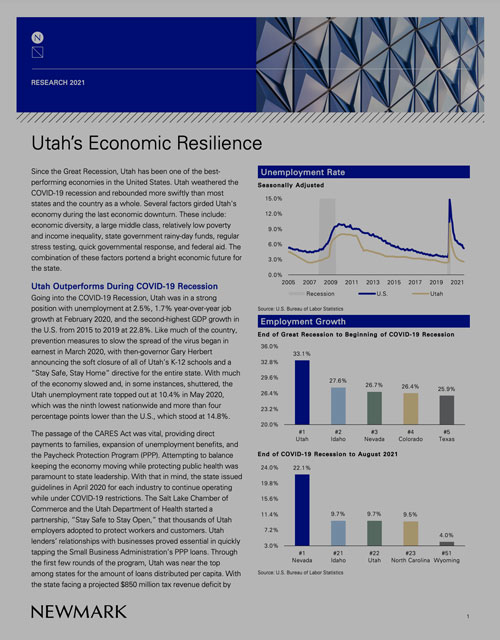 utah economic resilience report
